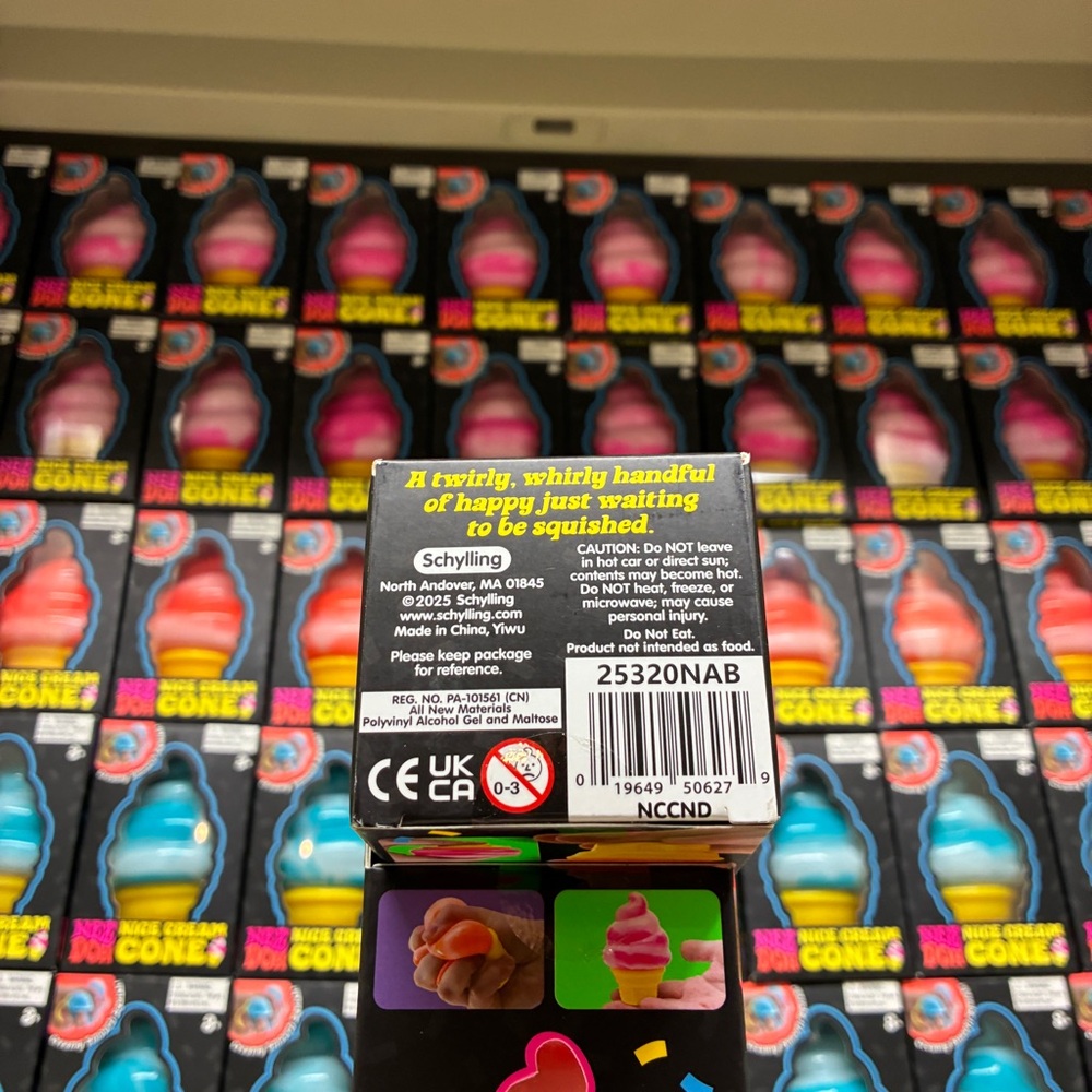 NeeDoh Nice Cream Cone SET OF 3 Nee Doh Ice Cream Cone Toy Pink Orange Blue NEW - Picture 4 of 4